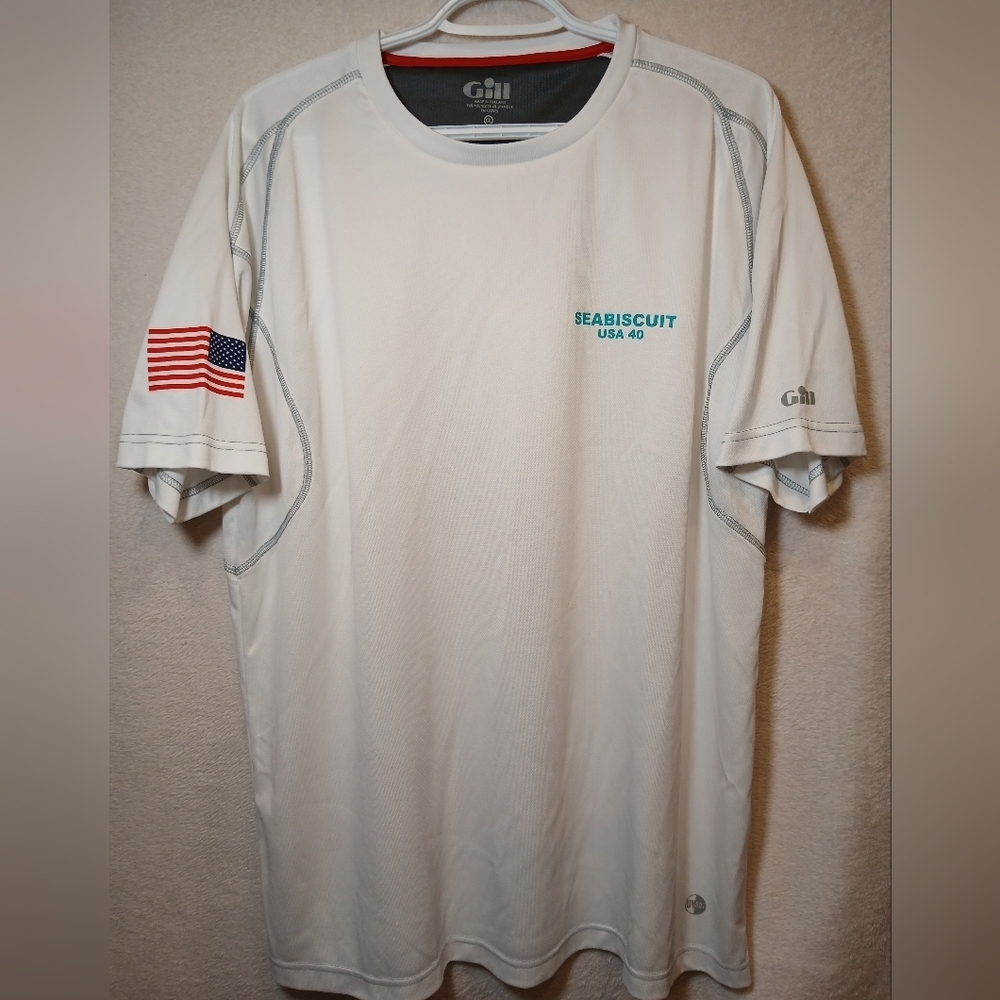 Gill Jockey Men Seabiscuit Men's White Sun Block UPF UPV50+ Active Shirt XXL